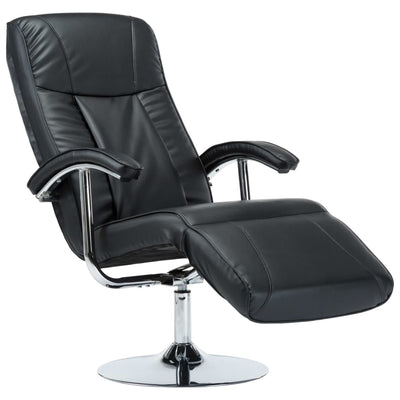 vidaXL TV Armchair Black Faux Leather