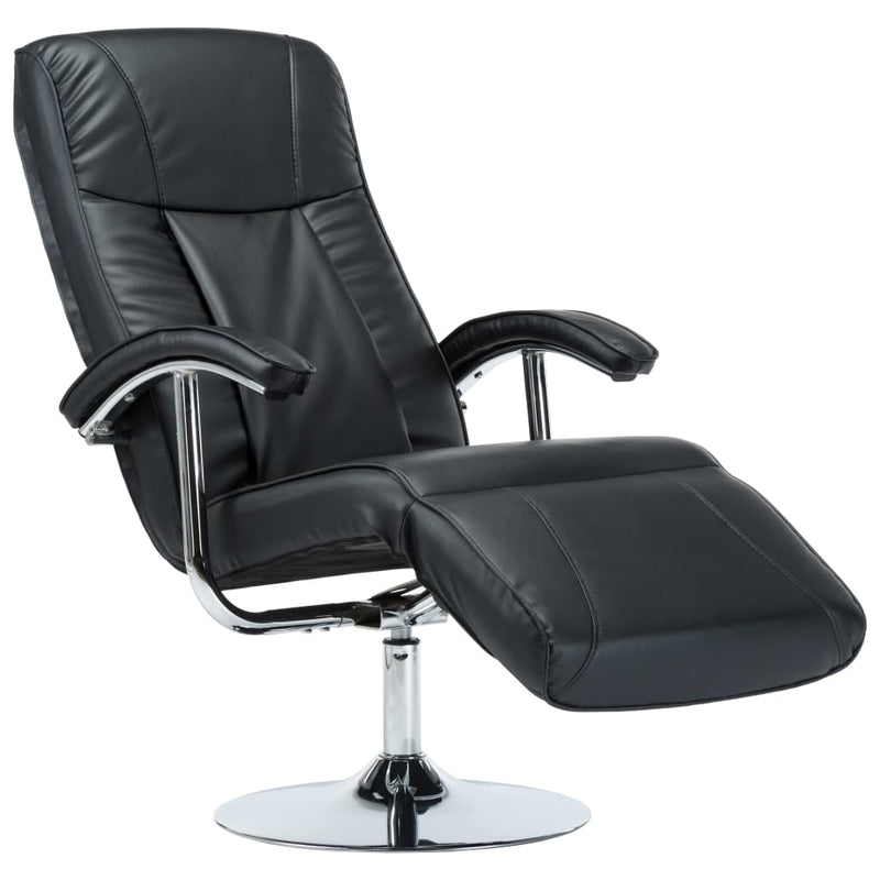 vidaXL TV Armchair Black Faux Leather