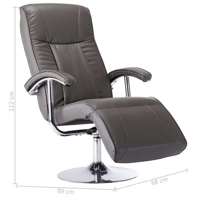 vidaXL TV Armchair Black Faux Leather