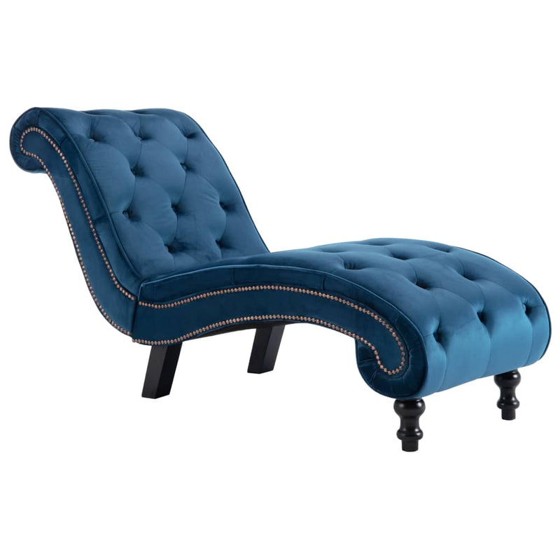 vidaXL Chaise Lounge Black Velvet