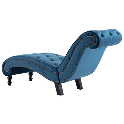 vidaXL Chaise Lounge Black Velvet