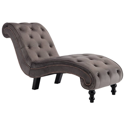 vidaXL Chaise Lounge Black Velvet