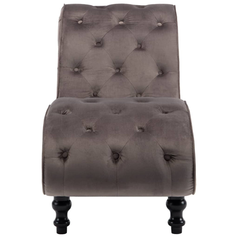 vidaXL Chaise Lounge Black Velvet