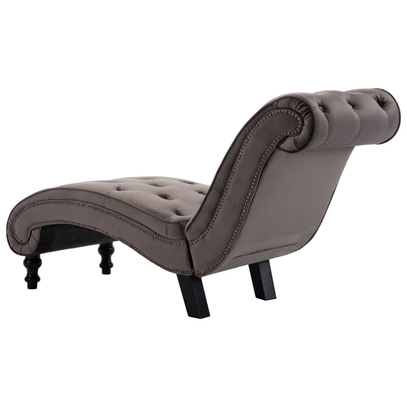 vidaXL Chaise Lounge Black Velvet