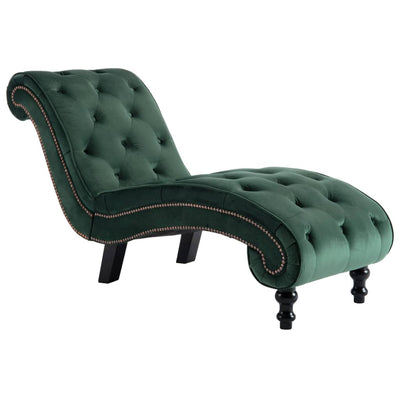 vidaXL Chaise Lounge Black Velvet