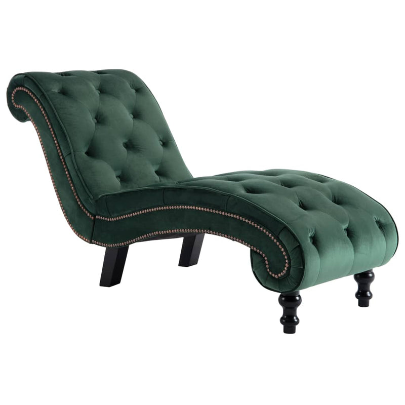 vidaXL Chaise Lounge Black Velvet