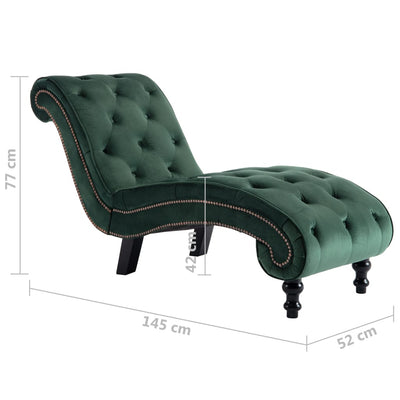 vidaXL Chaise Lounge Black Velvet