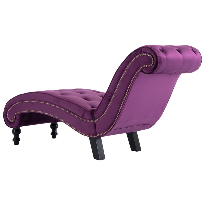 vidaXL Chaise Lounge Black Velvet