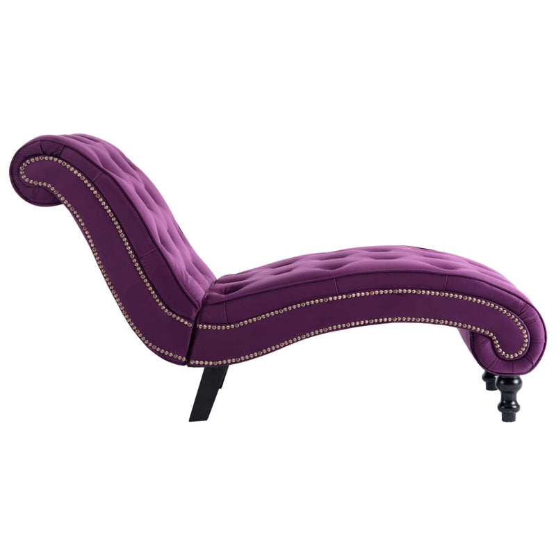 vidaXL Chaise Lounge Black Velvet
