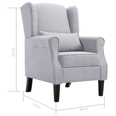 vidaXL Armchair Beige Fabric