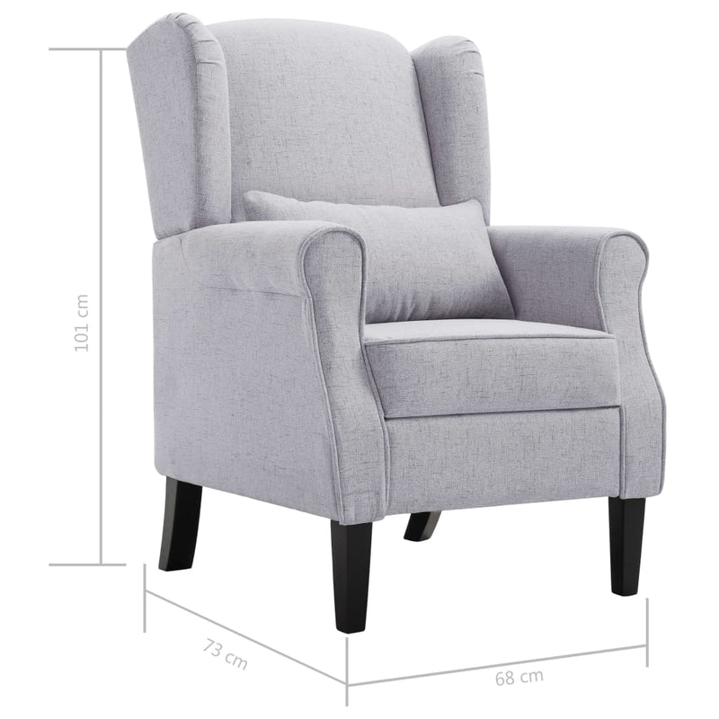 vidaXL Armchair Beige Fabric