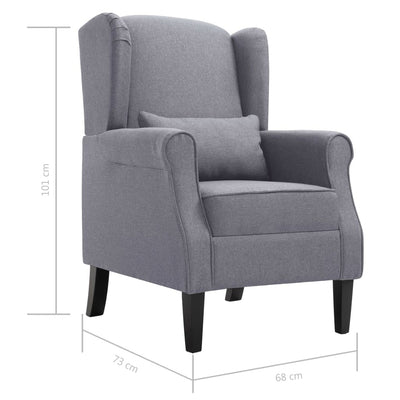 vidaXL Armchair Beige Fabric