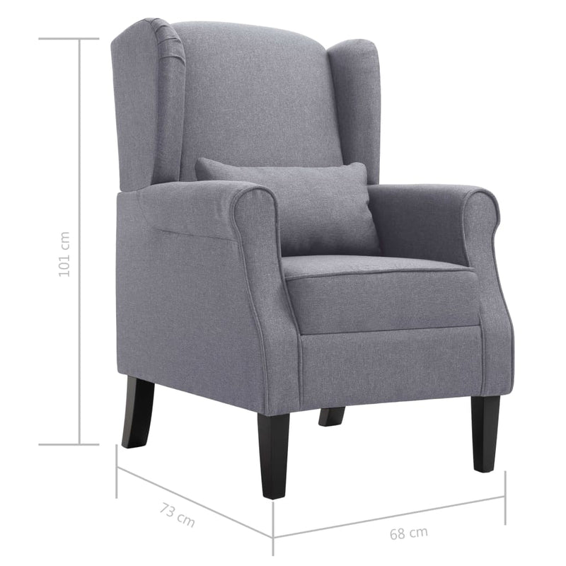 vidaXL Armchair Beige Fabric