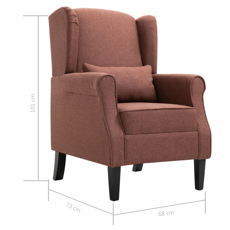 vidaXL Armchair Beige Fabric
