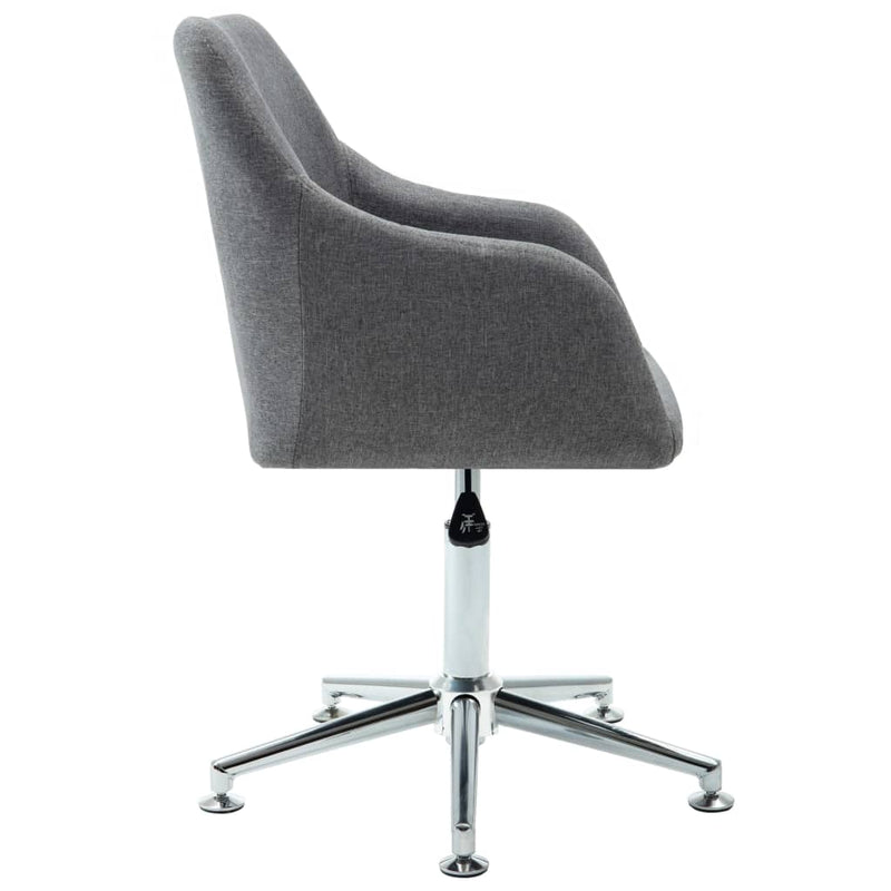 vidaXL Swivel Dining Chairs 2 pcs Light Grey Fabric