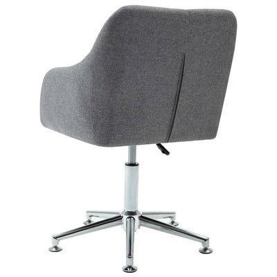 vidaXL Swivel Dining Chairs 2 pcs Light Grey Fabric
