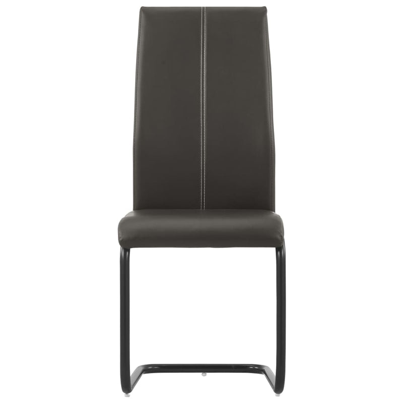 vidaXL Cantilever Dining Chairs 2 pcs Blue Faux Leather