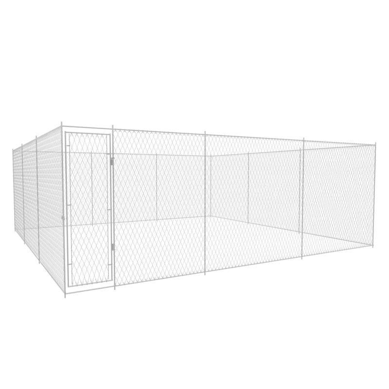 vidaXL Outdoor Dog Kennel Galvanised Steel 950x570x185 cm