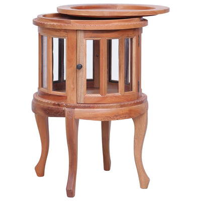 vidaXL Vitrine Cabinet Brown 50x50x76 cm Solid Mahogany Wood