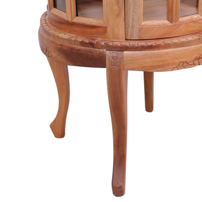 vidaXL Vitrine Cabinet Brown 50x50x76 cm Solid Mahogany Wood