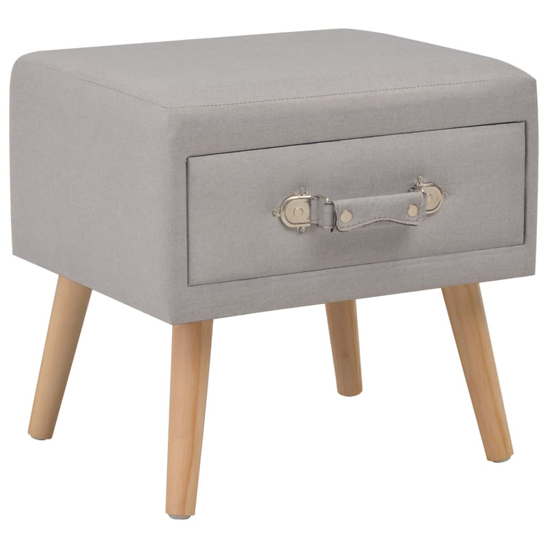 vidaXL Bedside Cabinets 2 pcs Grey 40x35x40 cm Fabric