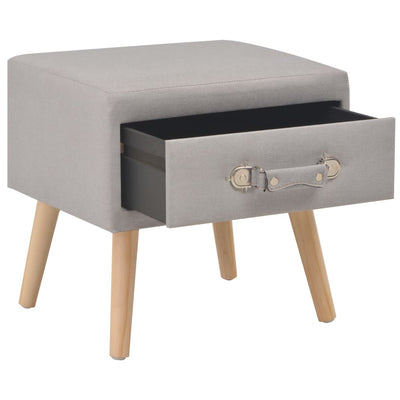 vidaXL Bedside Cabinets 2 pcs Grey 40x35x40 cm Fabric