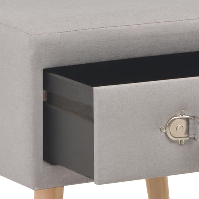 vidaXL Bedside Cabinets 2 pcs Grey 40x35x40 cm Fabric