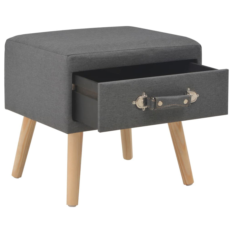 vidaXL Bedside Cabinets 2 pcs Grey 40x35x40 cm Fabric