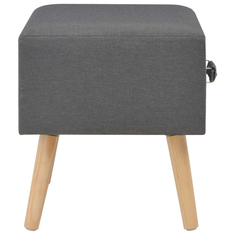 vidaXL Bedside Cabinets 2 pcs Grey 40x35x40 cm Fabric