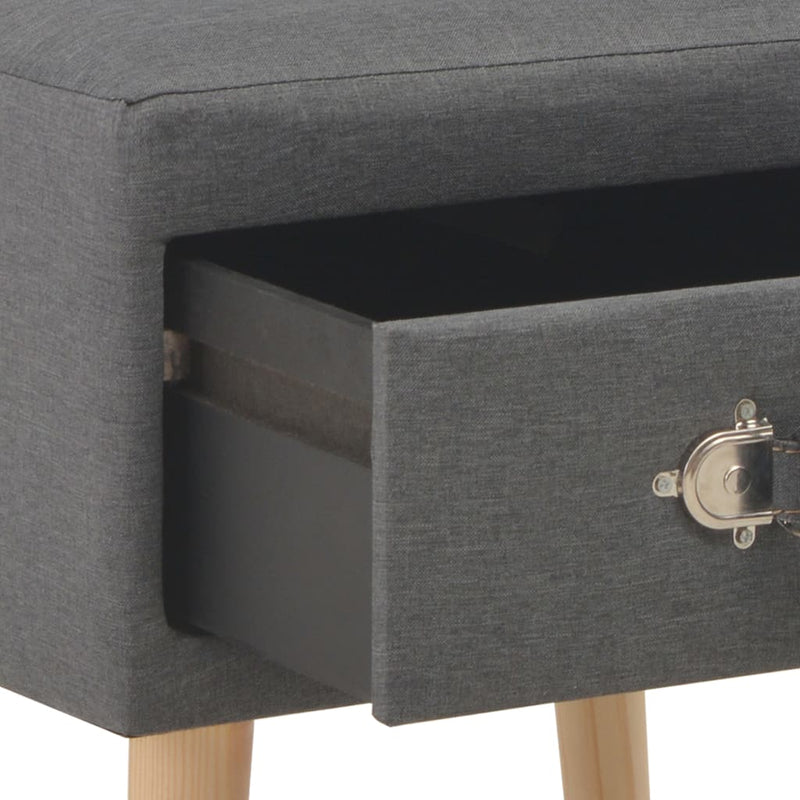 vidaXL Bedside Cabinets 2 pcs Grey 40x35x40 cm Fabric