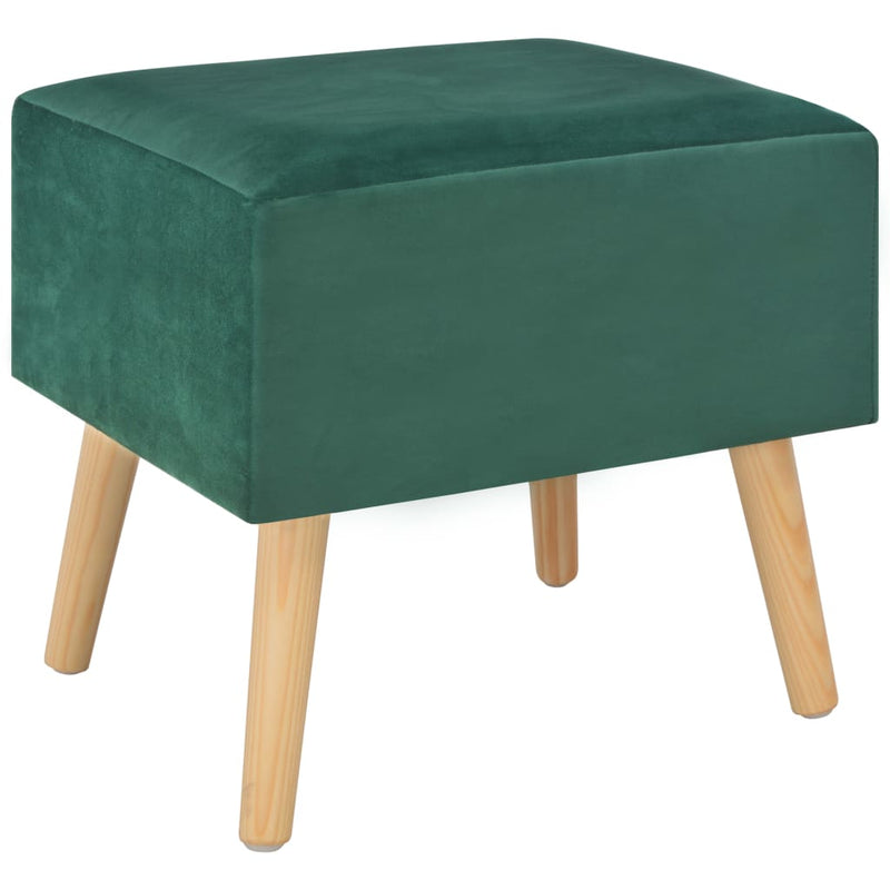 vidaXL Bedside Cabinets 2 pcs Green 40x35x40 cm Velvet
