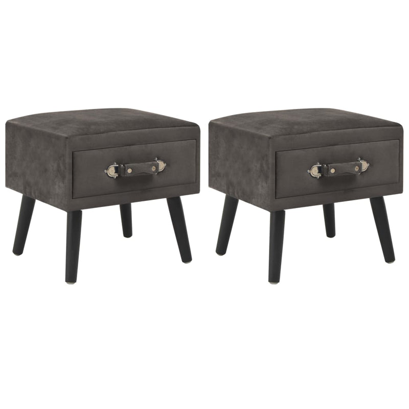 vidaXL Bedside Cabinets 2 pcs Green 40x35x40 cm Velvet