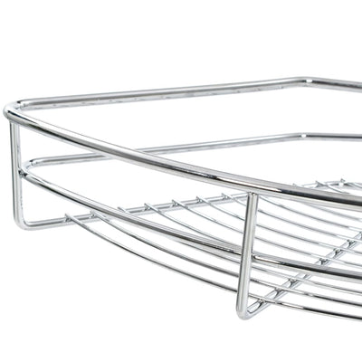 vidaXL 2-Tier Kitchen Wire Basket Silver 180 Degree 75x38x80 cm
