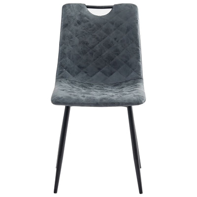 vidaXL Dining Chairs 2 pcs Dark Grey Faux Leather