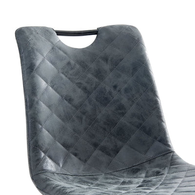 vidaXL Dining Chairs 2 pcs Dark Grey Faux Leather