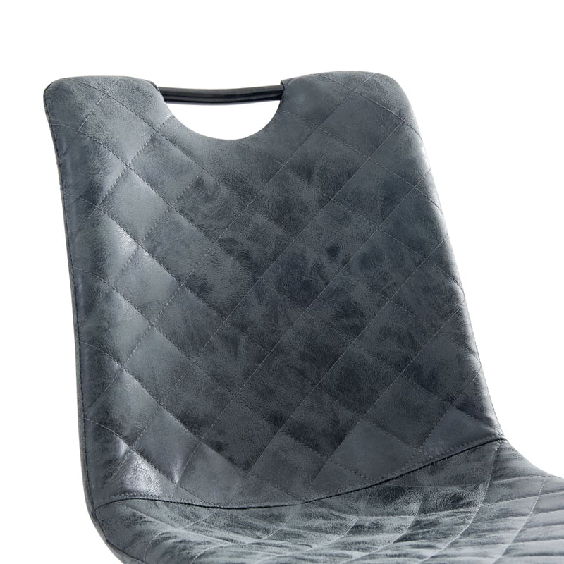 vidaXL Dining Chairs 2 pcs Dark Grey Faux Leather