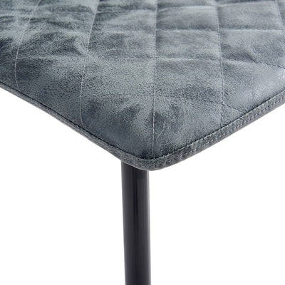 vidaXL Dining Chairs 2 pcs Dark Grey Faux Leather