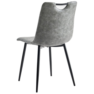 vidaXL Dining Chairs 2 pcs Dark Grey Faux Leather