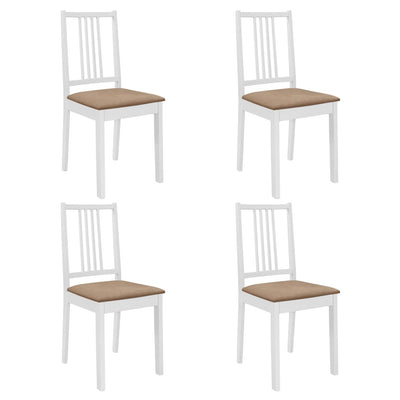 vidaXL 5 Piece Dining Set MDF White