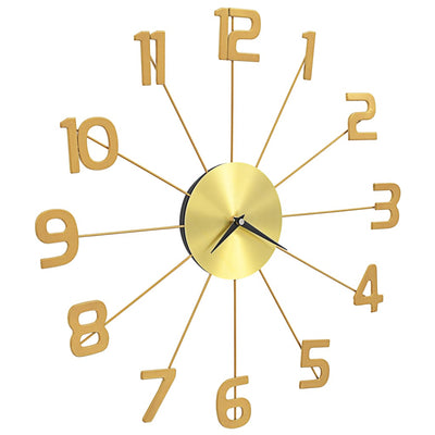 vidaXL Wall Clock Metal 50 cm Golden