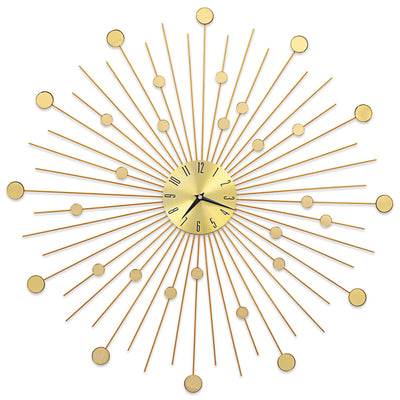 vidaXL Wall Clock Metal 70 cm Golden