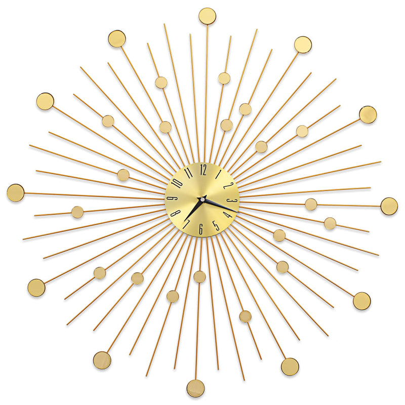 vidaXL Wall Clock Metal 70 cm Golden