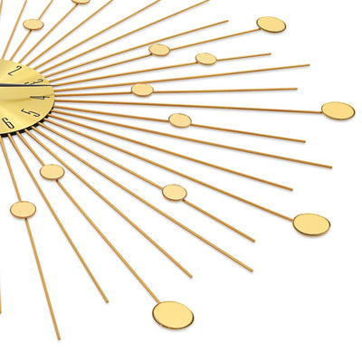 vidaXL Wall Clock Metal 70 cm Golden