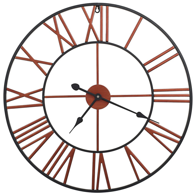 vidaXL Wall Clock Metal 58 cm Red