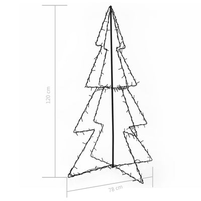 vidaXL Christmas Cone Tree 160 LEDs Indoor and Outdoor 78x120 cm