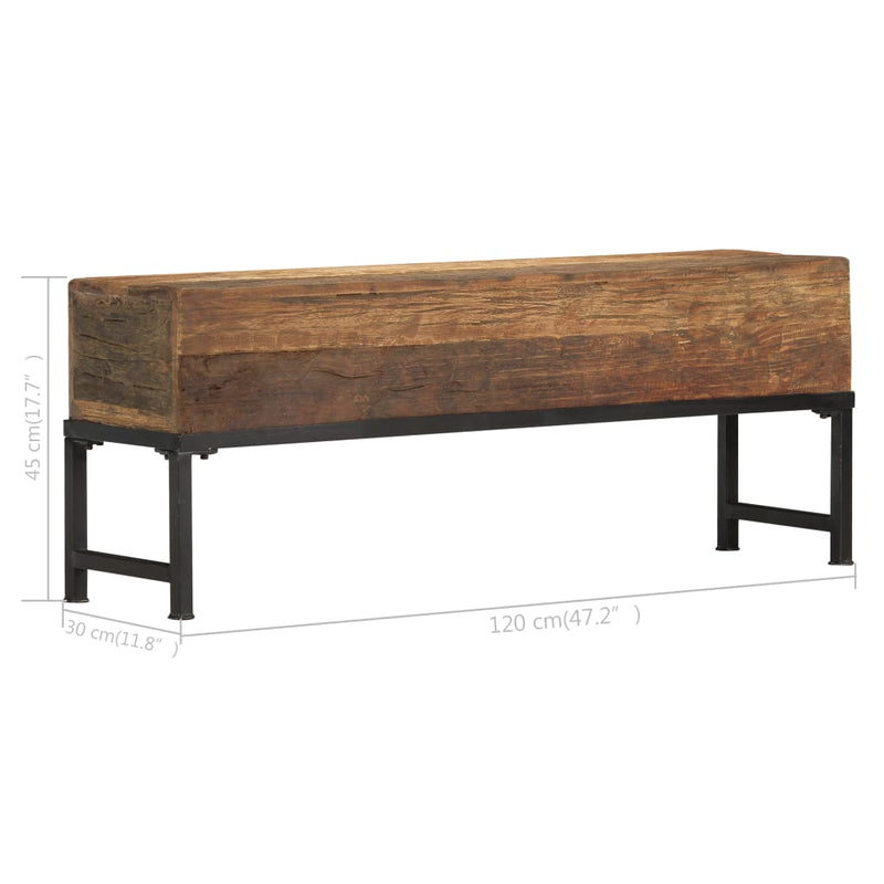 vidaXL Bench 160 cm Solid Reclaimed Wood