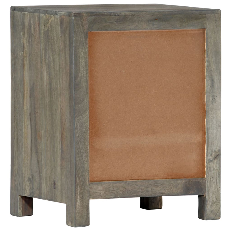 vidaXL Bedside Cabinet Grey 40x30x50 cm Solid Mango Wood
