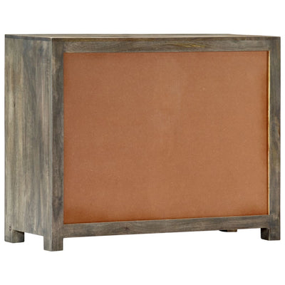 vidaXL Side Cabinet Grey 75x30x60 cm Solid Mango Wood