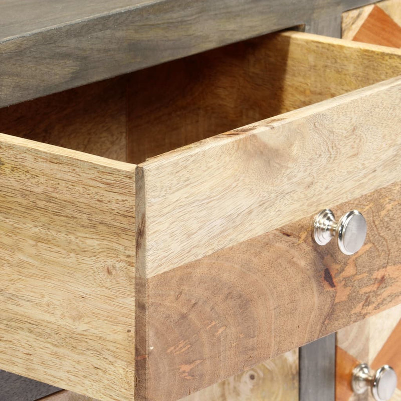 vidaXL Side Cabinet Grey 75x30x60 cm Solid Mango Wood