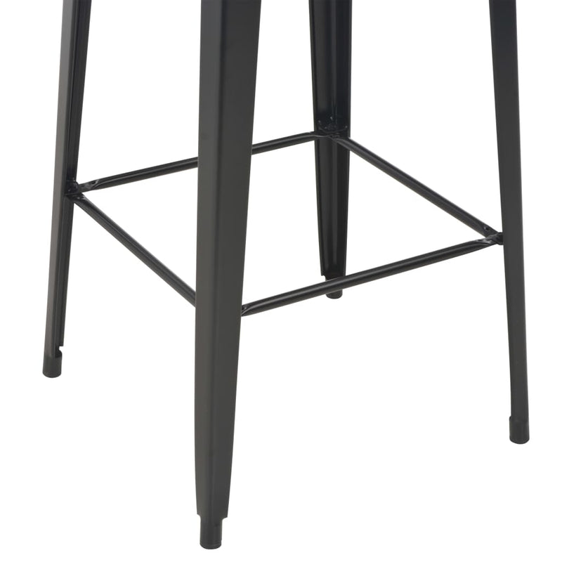 vidaXL 3 Piece Bar Set Steel Black